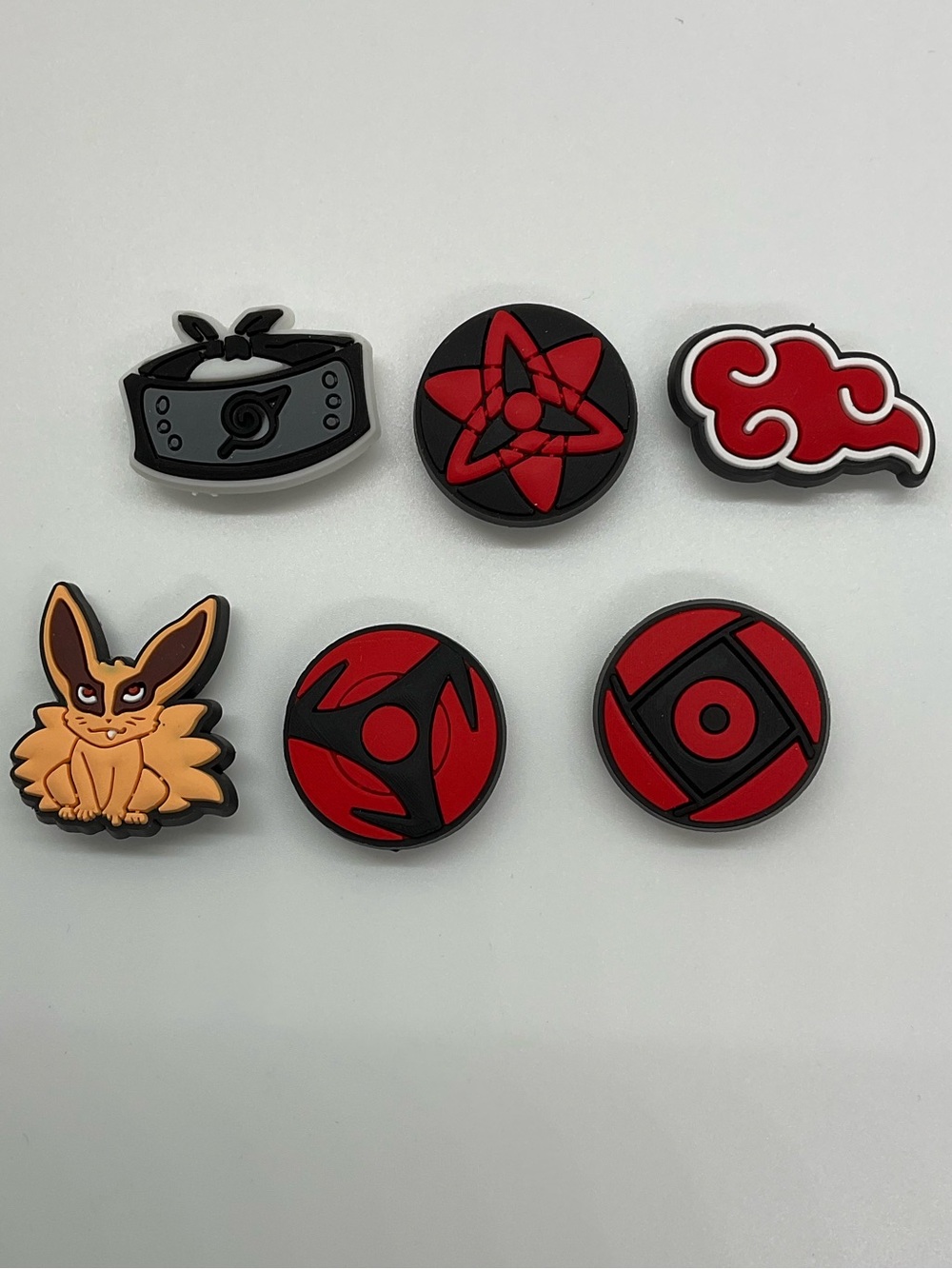 NARUTO CROCS Rubber Shoe Charms - Set of 6